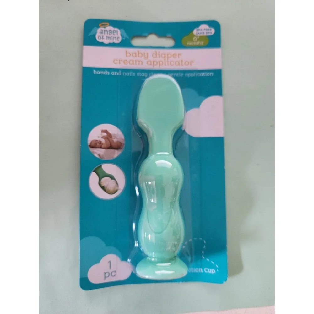 Baby diaper cream applicator,‎ baby teether, salve applicator. Green